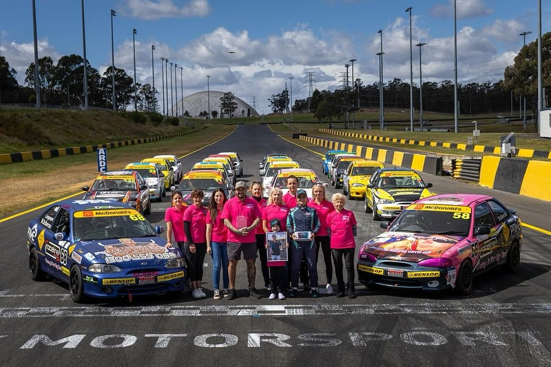 Sciberras MotorSport Pink Polo in honour of Brian Sciberras