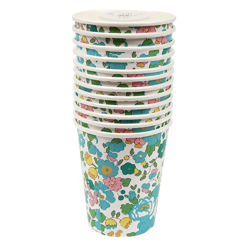 Liberty of London and Meri Meri Collaboration . Party Paper Cups in Betsy Green