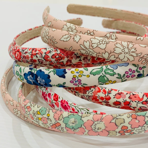 Liberty of London Alice Headbands on Pink Capel and Betsy