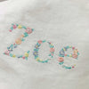 Personalised Bandana Dribble bib with Floral Embroidery Alphabet (Zoe)