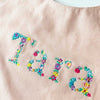 Personalised Bandana Dribble bib with Floral Embroidery